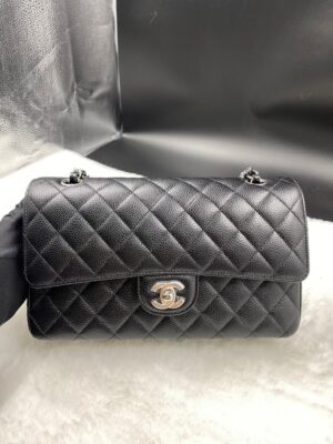 Chanel Classic 10″ caviar black