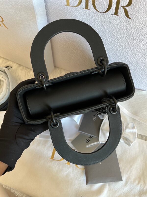 Used Once Lady Dior size small So Black Ultramatte - Image 4