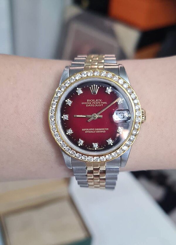 👑Used Rolex datejust boy size Red
