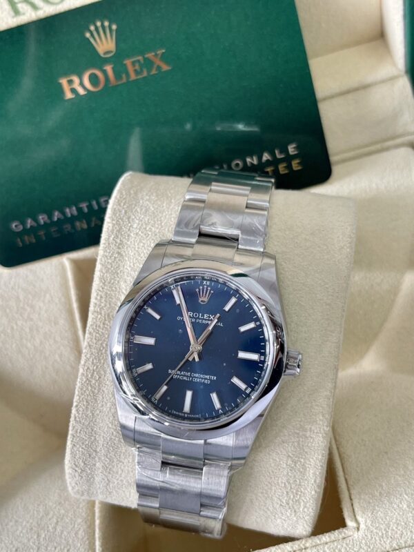 New Rolex Oyster Perpetual Bright Blue Size 34mm Ref:124200 ปี2022 - Image 2