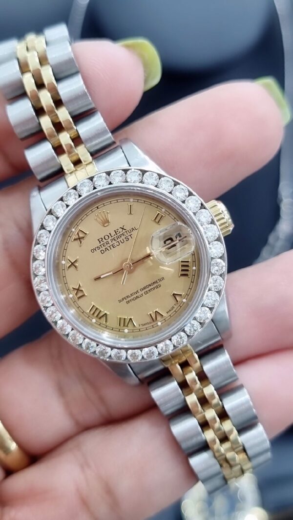 Used Rolex datejust Lady Size ✅หน้าทอง​ เลขโรมัน