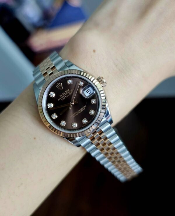 Use like new rolex date just31mm หน้าชอคหลักเพชร10เม็ด - Image 2