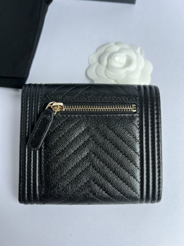 New Chanel Wallet 3 พับ Caviar Chevron - Image 5
