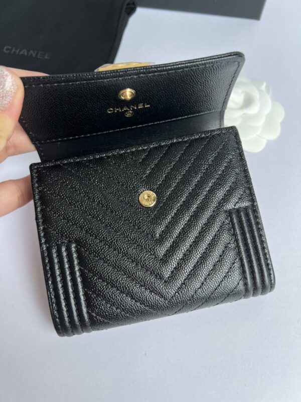 New Chanel Wallet 3 พับ Caviar Chevron - Image 3