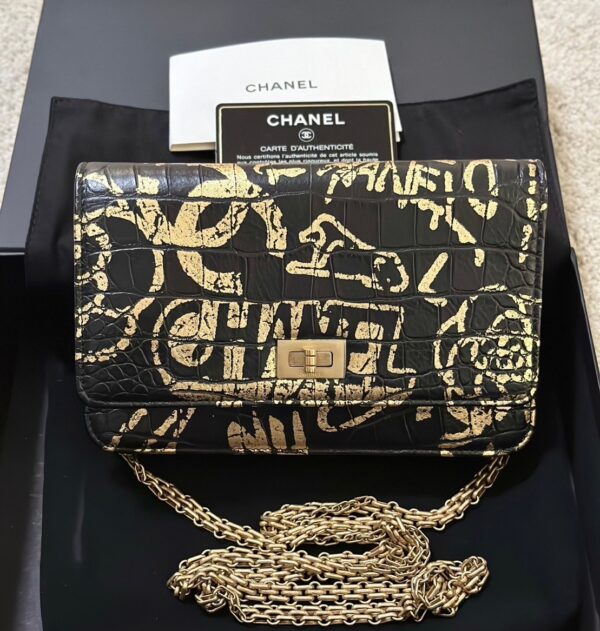 Very like new Chanel WOC Croc Seasonal Holo