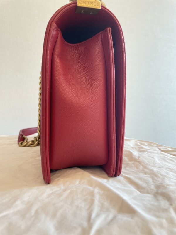 Like new Chanel BOY 10” in Red GHW holo 24 - Image 3
