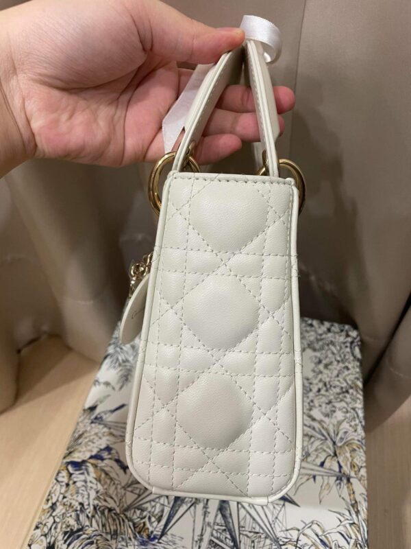 💖Very like new dior lady mini สี Latte (ขาว) dc22 - Image 4