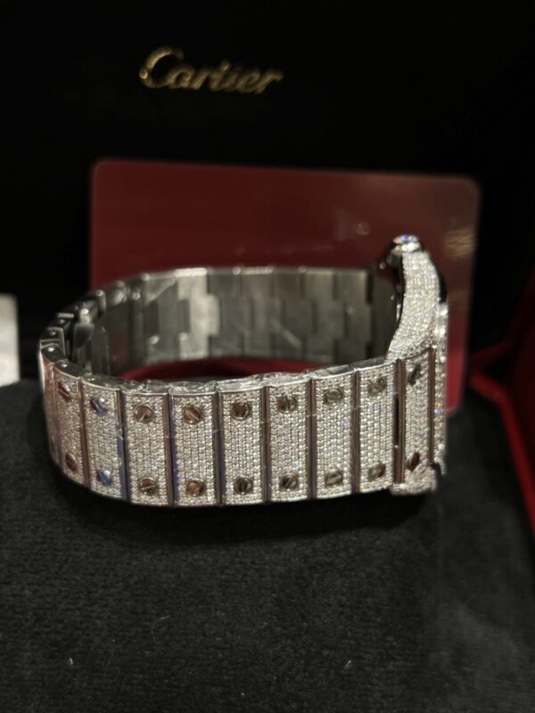 Cartier santos full diamond size L มีวันที่ - Image 3