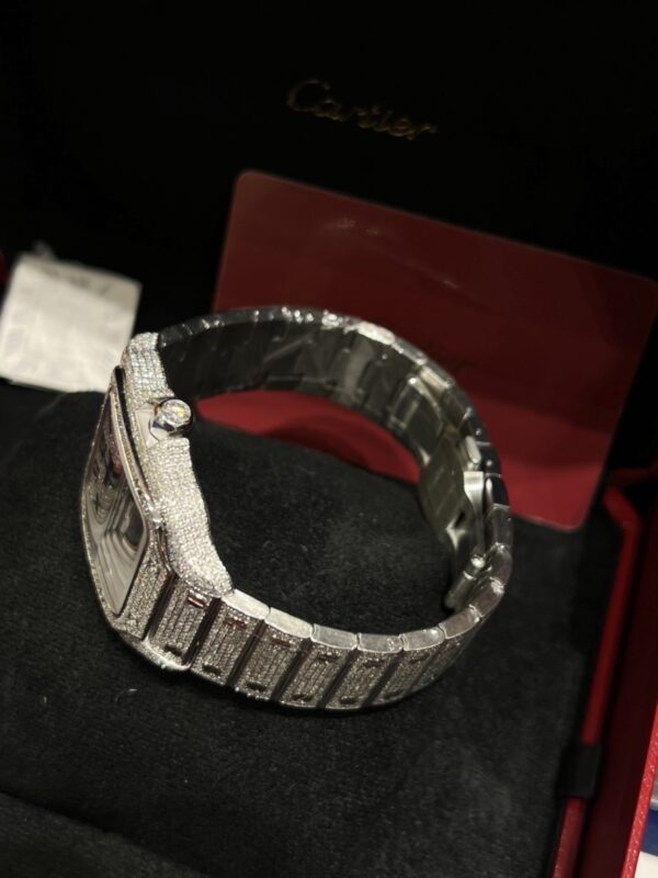 Cartier santos full diamond size L มีวันที่ - Image 4