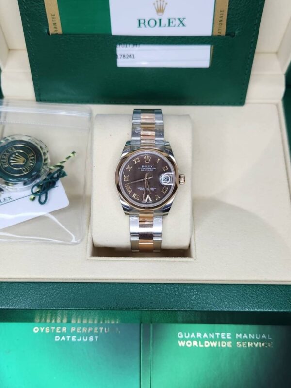 👑Used Rolex Datejust Boysize Ref.178241 ✅Fullset​ ปี2018 กล่องใบครบ ✅หน้าชอคเพชรIV - Image 4
