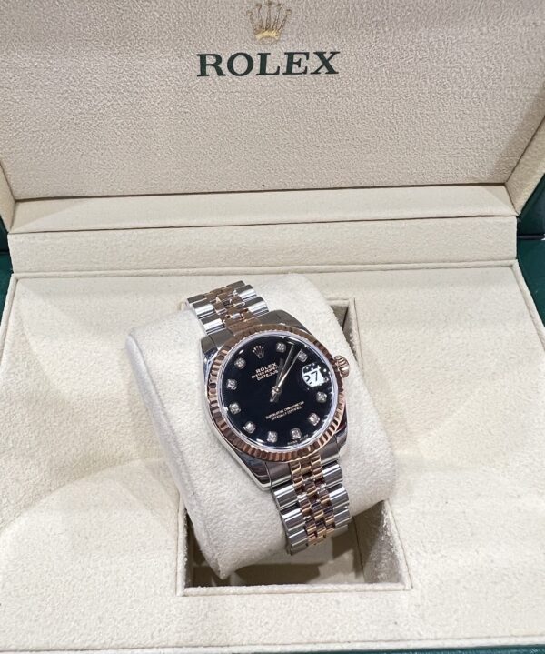 Used Rolex Datejust 31 mm. หน้าดำหลักเพชร