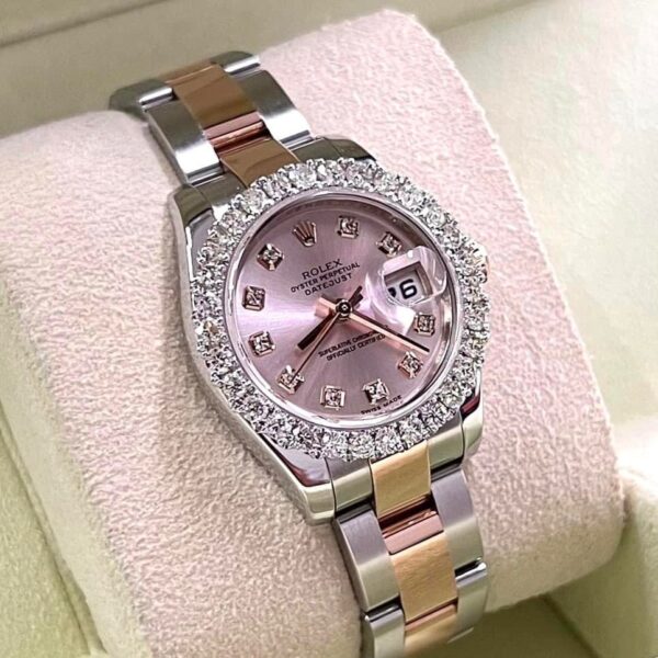 👑Rolex Lady datejust Ref.179161 Ladysize​ 26mm. ✅Fullsetใบไทย​ ปี2010 ✅หน้าPinkหลักเพชร - Image 3