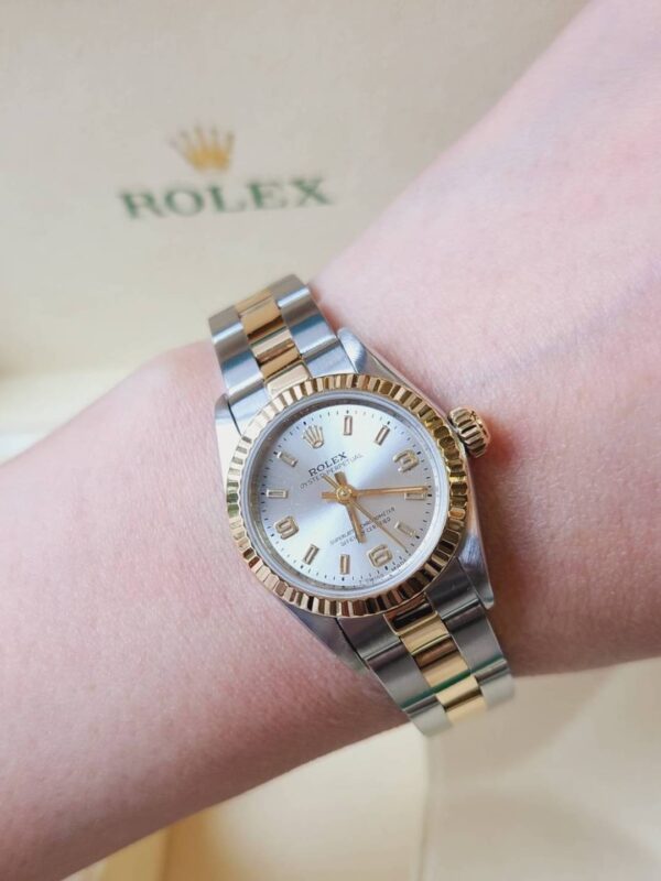👑Used Rolex Nodate​ Ref.​66193 Ladysize25mm.​ ✅หน้าเทาเลขอารบิค - Image 2