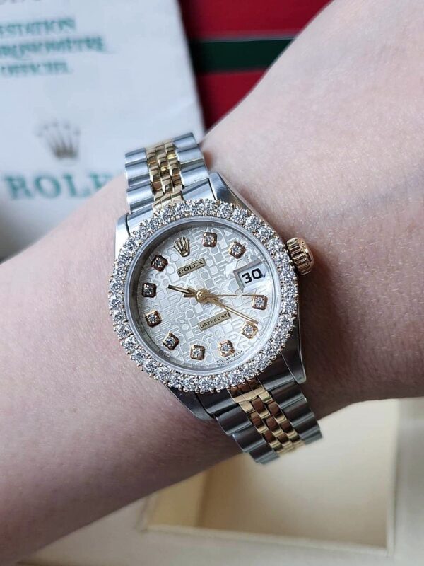 👑Rolex Datejust Ref.69173 Lady size 26 mm.✅หน้าคอมเงินหลักเพชร - Image 3