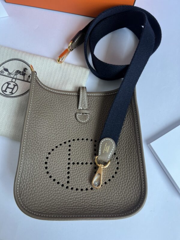 New hermes Evelyne 16 size mini etupe ghw สาย blue indigo - Image 3