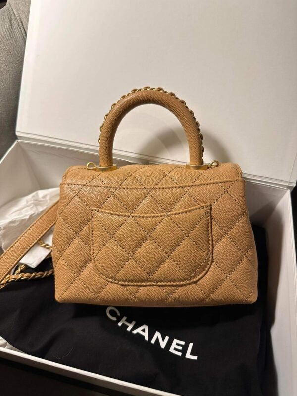 New chanel coco 7.5 สีdark beige caviar microchip - Image 3