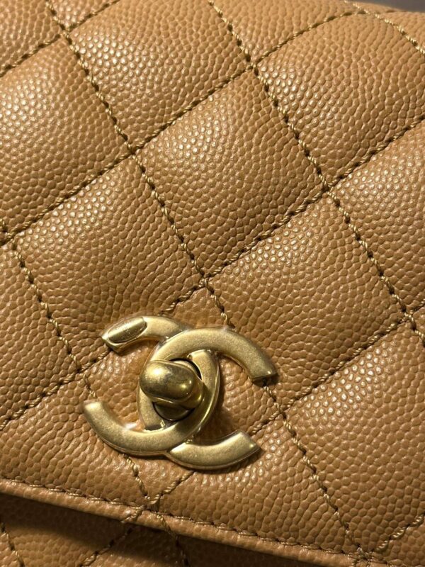 New chanel coco 7.5 สีdark beige caviar microchip - Image 4