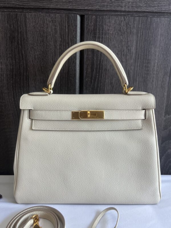 Used very good condition Hermes Kelly 28 craie togo ghw St.T - Image 2