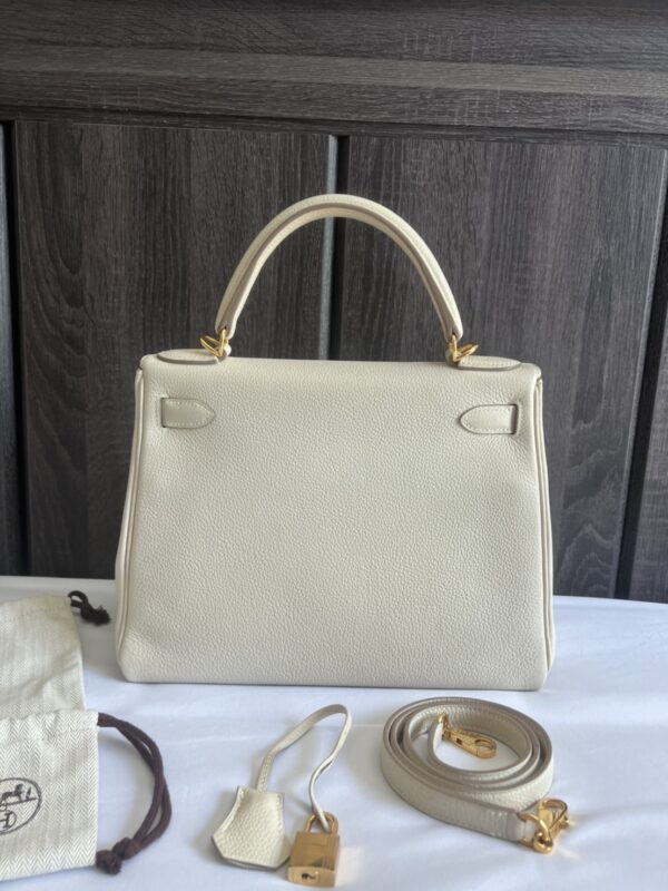 Used very good condition Hermes Kelly 28 craie togo ghw St.T - Image 4