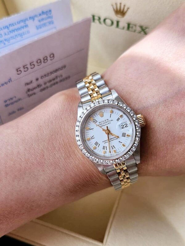 👑Used Rolex Datejust Lady size 26mm. Series6 ✅หน้าขาวเลขโรมัน - Image 3