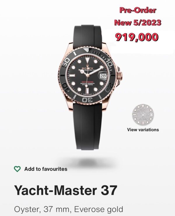 New Rolex Yacht-master 37 mm.