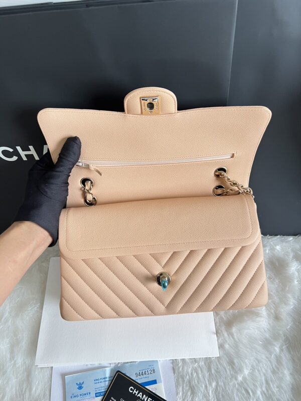 Rare ❗️very like new Chanel classic holo27 Beige Care Lghw - Image 3