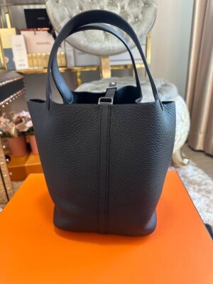 New Hermes PICOTIN LOCK. size 22 TAURILLON CLEMENCE 89 NOIR