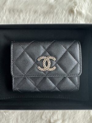 🌟New chanel card holder XL lghw