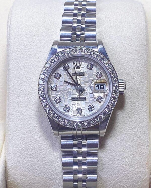 👑Used Rolex Datejust Lady Size 26 mm. หน้าคอมเงินกราฟฟิค