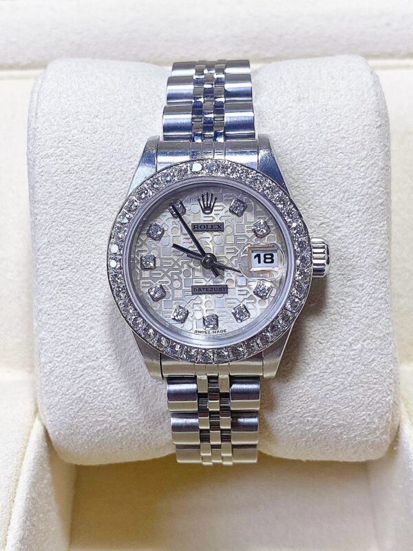 👑Used Rolex Datejust Lady Size 26 mm. หน้าคอมเงินกราฟฟิค - Image 2