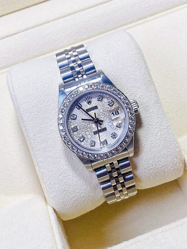 👑Used Rolex Datejust Lady Size 26 mm. หน้าคอมเงินกราฟฟิค - Image 3