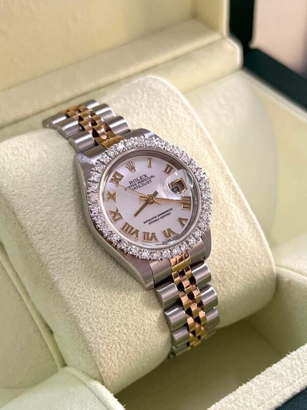 👑Used Rolex Datejust Lady Size 26 mm.MOP. ✅หน้ามุกขาวโรมัน - Image 3