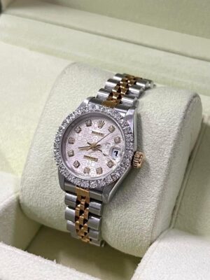 👑Used Rolex Datejust Ladysize 26 mm.Ref:69173 ✅หน้าคอมเงินหลักเพชร