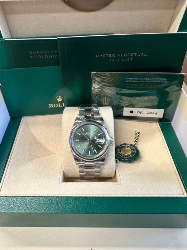 New Rolex Datejus Green mint 36 mm 06/2023 - Image 3