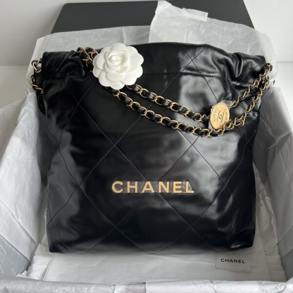 New chanel 22 small ดำ อะไหล่ทอง