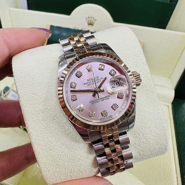 Used Rolex Datejust Lady Size 26 mm.✅หน้าชมพู pink หลักเพชร - Image 3