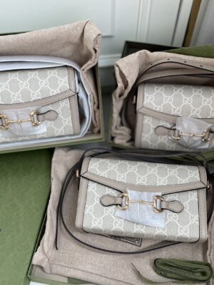 New gucci horsebit 1955 mini bag beige