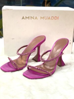 good condition Amina Muaddi Gilda Slippers Size 36.5