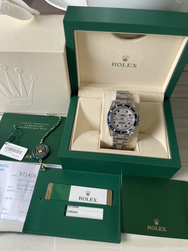 👑Used Rolex submariner After Setting Diamonds 40 mm. - Image 4