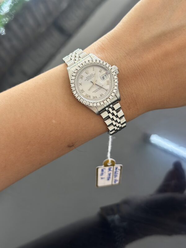 Used Rolex datejust Lady Size 26 mm. ✅Series A ปี2000 ✅หน้าเงิน หลักโรมัน - Image 6