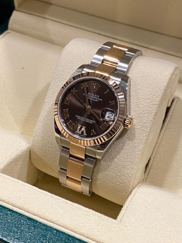 Used Rolex Datejust 31mm VI diamond Ref. 178271 ✅หน้า Chocolate เพชรVI - Image 4