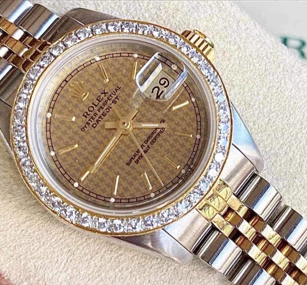 Used Rolex datejust Lady Size 26 mm. ✅หน้าทองปรอท ขีด