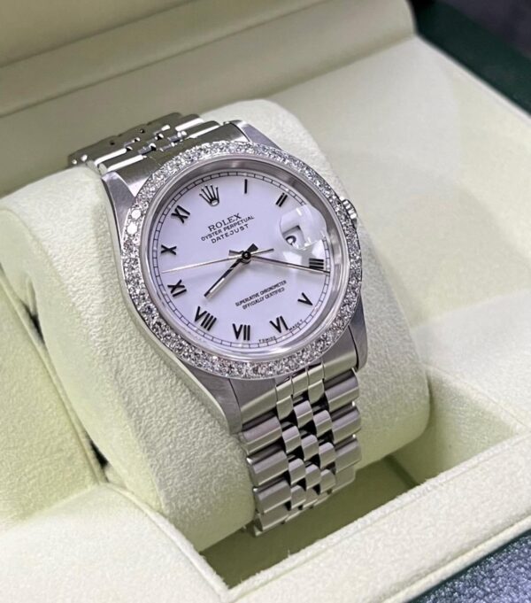 👑Used Rolex Datejust Kingsize 36 mm.Ref: 16220 ✅หน้าขาวโรมัน - Image 3